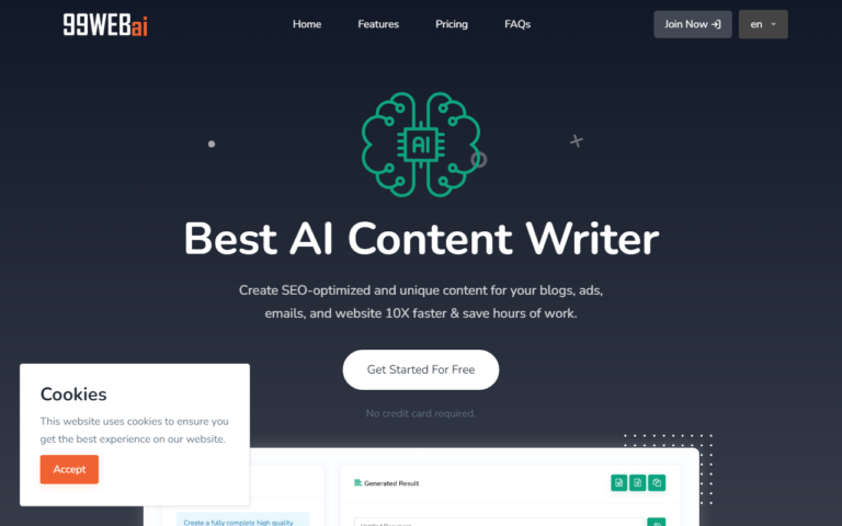 99Web Ai Review | Pricing, Features & Alternatives